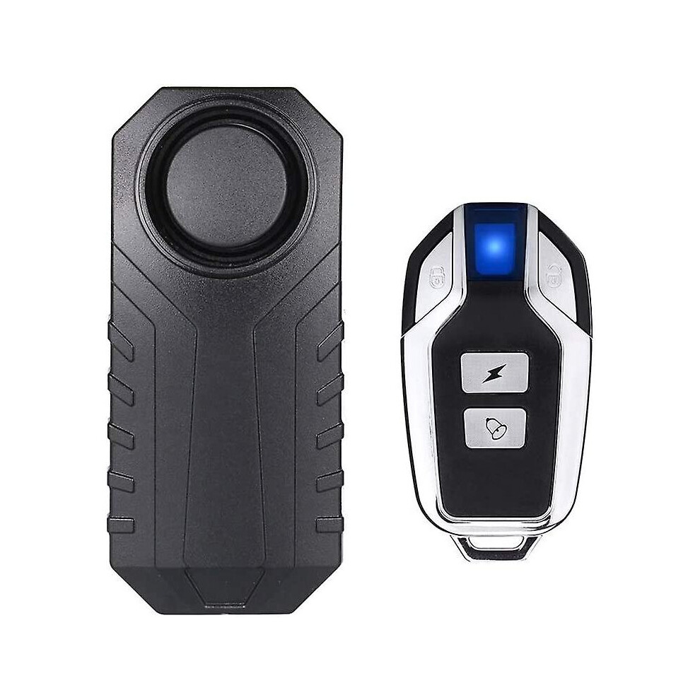 Wireless Motorcycle/Bike Alarm, Anti-Theft Security Ip55 Waterproof With Remote Control, 113Db Super Loud Black