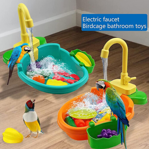 Automatic Bird Bath, Parrot, Bird Bath, Canaries (blue) 1