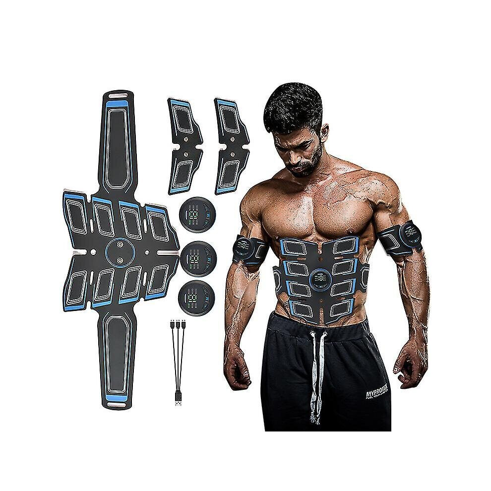 (Blue) Abs Stimulator Muscle Exercise, Smart Fitness Ems Machine For Men-image-OPC-PCHBSZY-NEW