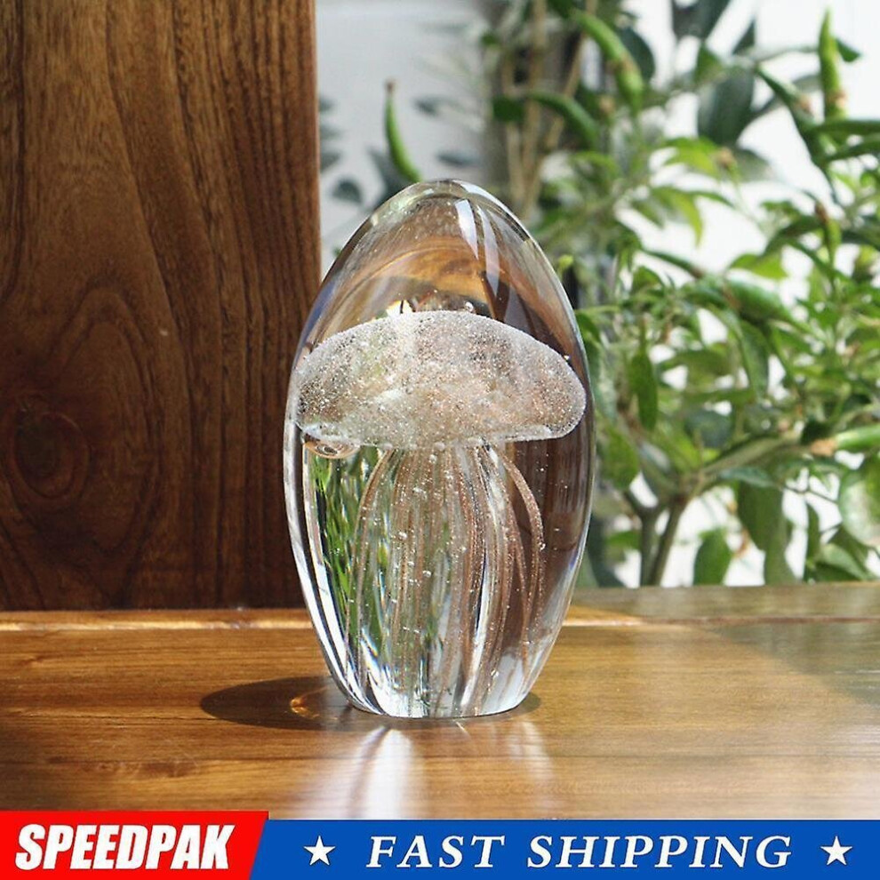 Resin Jellyfish Crystal Glass Jellyfish Paperweight Jellyfish Creatures Y0f8