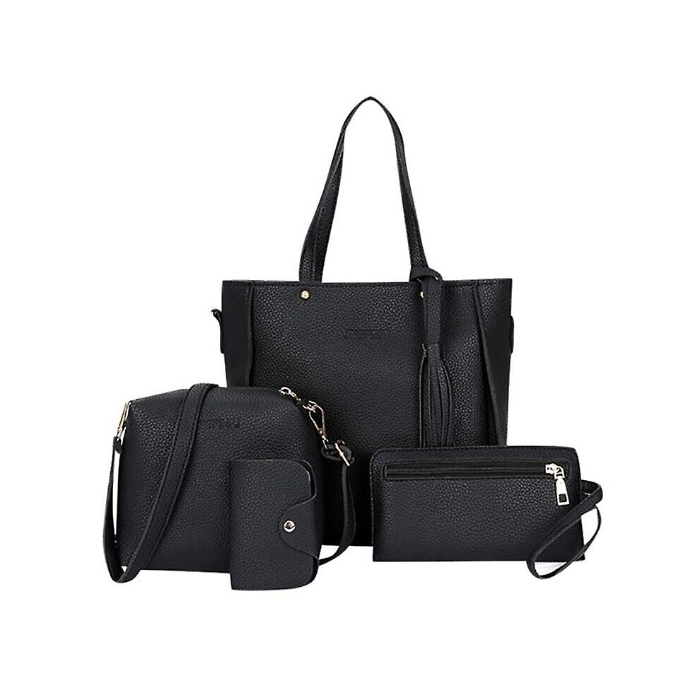 4pcs/set Ladies Leather Bag Set 4pcs Shoulder Bag Handbag Messenger Bag Set