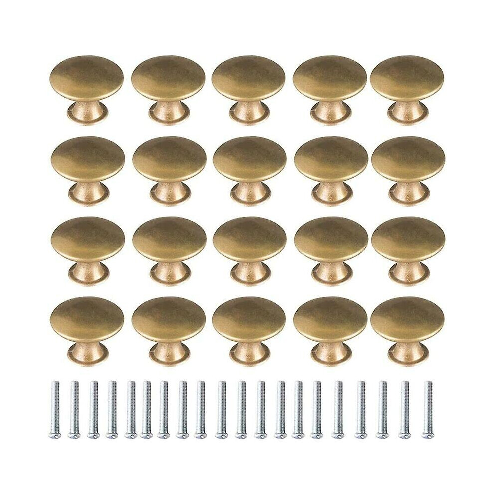 Brass Door Knob 20 Pieces Vintage Brass Pulls Cabinet Knobs Drawer Door Knobs Cabinet Handle Vintage Cabinet Knob For Drawer Cupboard Cabinet Cupboard