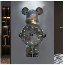 Clock wall decoration Brick Bear Clock Mute