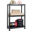 Gr8 Home Black 3 Tier Plastic Shelving Unit Storage Racking Shelves 1