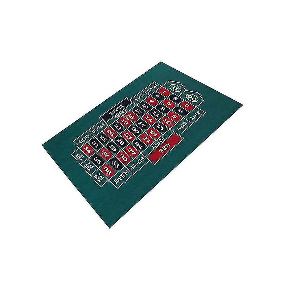 Tabletop Casino Felt Layout - Double-sided Poker Game Mat For Texas Holdem And Blackjack Professional Grade Roulette