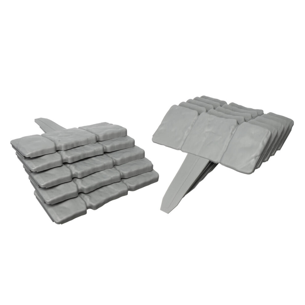 10Pcs Home Garden Edging Plastic Fence Stone Effect Lawn Yard Flower Plant Border Decorations 1138392190999