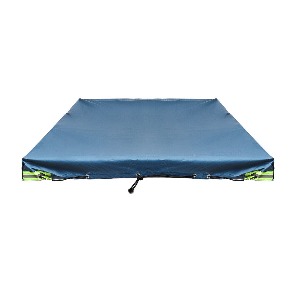 (Blue) 214X122cm Foldable Trailer Car Cover Waterproof Windproof Dust Protector With Rubber Belt Blue 1138392190425