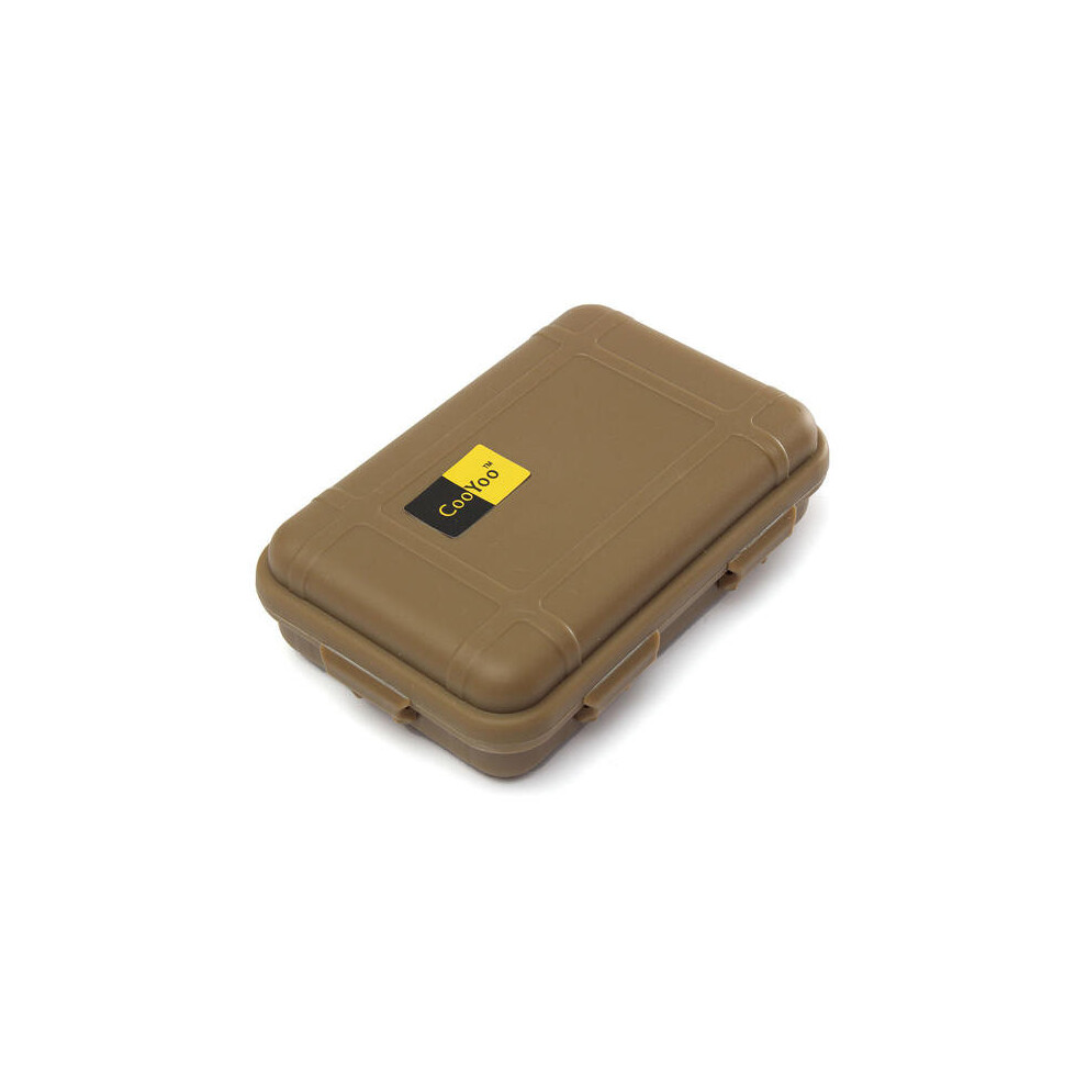 (Beige) Waterproof Shockproof Airtight Survival Case Container Carry Box 1138392186114