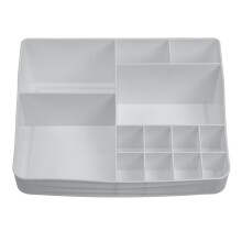 (White) Women Cosmetic Storage Box Jewelry Makeup Organizer Case Perfume Display Holder