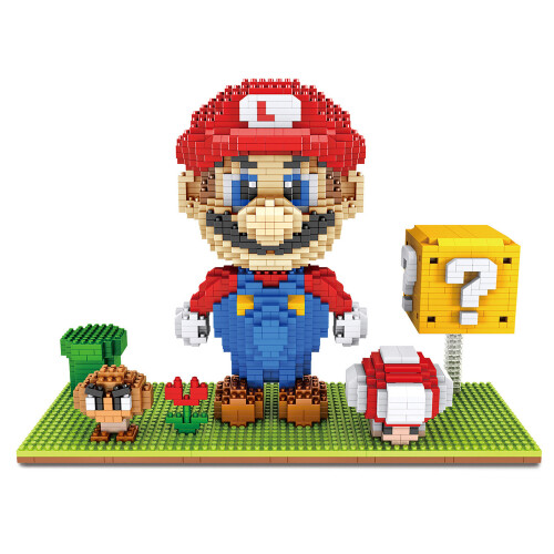 (Style # A-2000PCS) Super Mario  Building Blocks Puzzle Micro 3D Figures Brick Toys