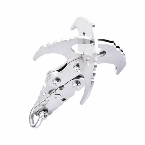 Outdoor Stainless Steel Folding Grappling Gravity Hooks Climbing Claw Camping 1