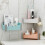 (Rectangular White) Kitchen Bathroom Wall Storage Shelf Hanging Shelf Rack Corner Organizer Basket Holder 8