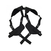 (Black) Outdoor Tactics Underarm Double G un Shoulder Multifunction Waist Bag Anti-thief Hidden Security Multi Underarm Shoulder