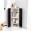 (Large) Creative Bathroom Corner Shelf Rack Kitchen Bathroom Double Door Storage Space Save 3