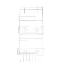 (White) 5 Tiers Fridge Hanging Rack Shelf Side Storage Spice Multi-Layer Side Holder
