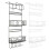 (White) 5 Tiers Fridge Hanging Rack Shelf Side Storage Spice Multi-Layer Side Holder 2