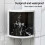 (Large) Creative Bathroom Corner Shelf Rack Kitchen Bathroom Double Door Storage Space Save 6