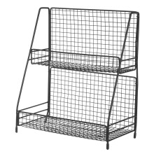 (S) Iron Makeup Organizer Shelf Cosmetic Holder Brush Storage Rack Display Stand