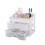 (2 Layers) Plastic Cosmetic Drawer Makeup Organizer Storage Box Container Holder Desktop with Drawer 2