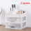 (2 Layers) Plastic Cosmetic Drawer Makeup Organizer Storage Box Container Holder Desktop with Drawer 11
