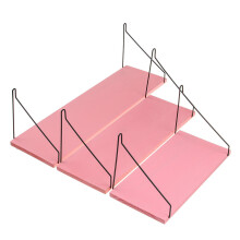 (S) 1PC Length 30CM/40CM/50CM Pink Wall Mounted Industrial Retro Assemble Wood Shelf Organization For Indoor Decorations Shelf Bracket