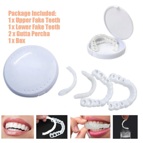 Upper Fake Teeth Simulation Braces Durable Tooth Cover And Lower False White Tools Healthy Creative Smiling Veneers 1