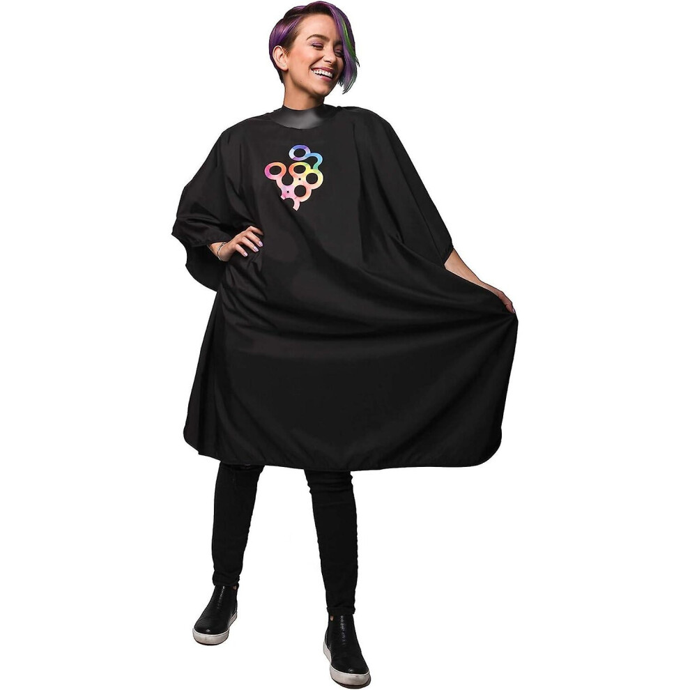 Framar Cutting Cover Barber Cape - Hair Cutting Cape With Snap Closure And Rubberized Collar, Haircut Cape, Salon Cape - Hair Cape For Cosmetology Sup