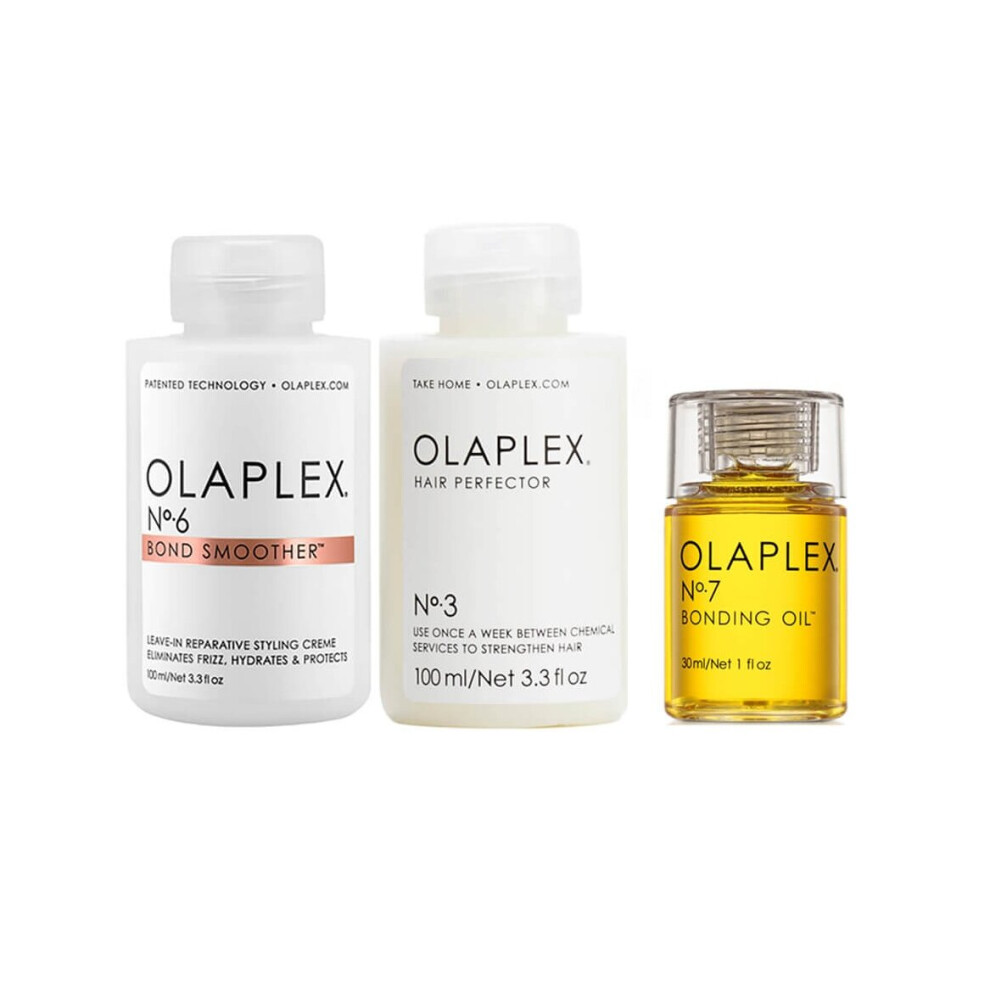 Olaplex Treatment Bundle 3 With No3 Hair Perfecter 100ml, No6 Bond Smoother and No7 Bonding Oil