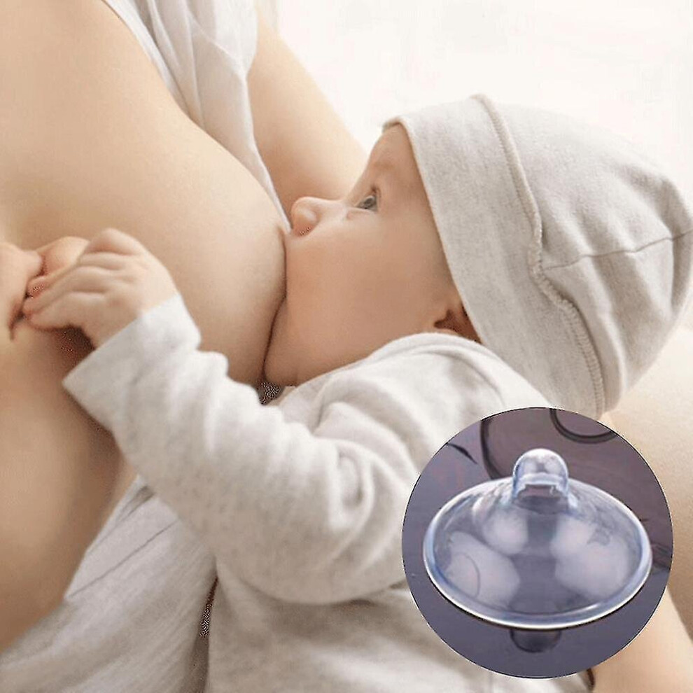2 Pairs Contact Nipple Shield, Nippleshield For Breastfeeding With Latch Difficulties Or Flat Or Inverted Nipples
