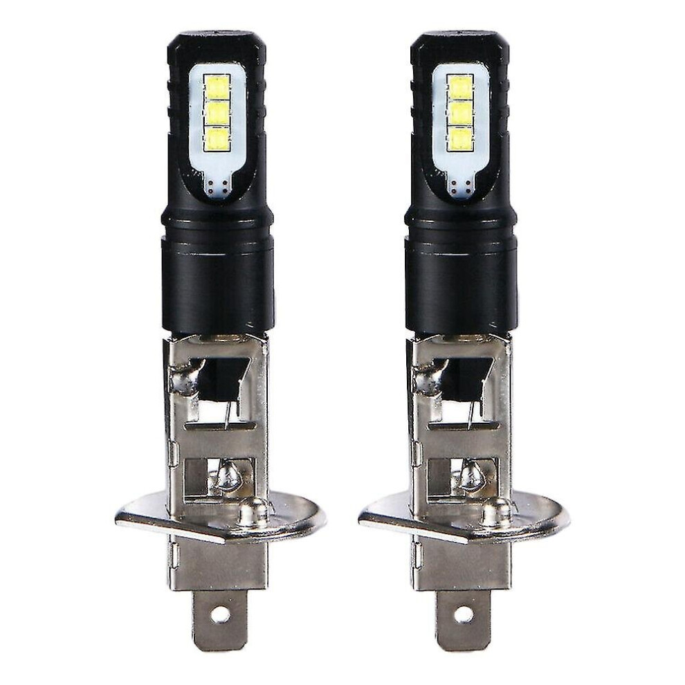 2X H1 6000K Super Bright 6000Lm Drl Led Headlight Kit High-Beam White