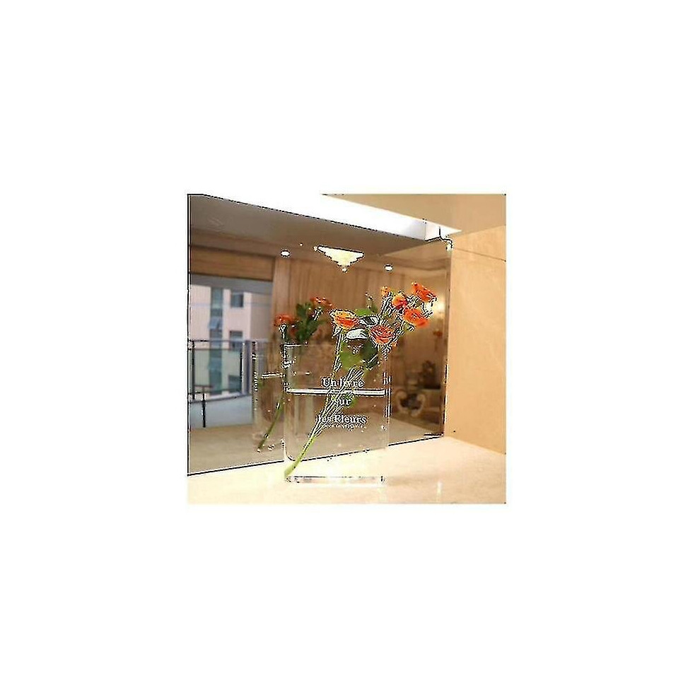 Clear Book Vase, 2023 New Artistic Flavor Decorative Acrylic Vase, Elegant Bookshelf Decor For Floral Arrangement