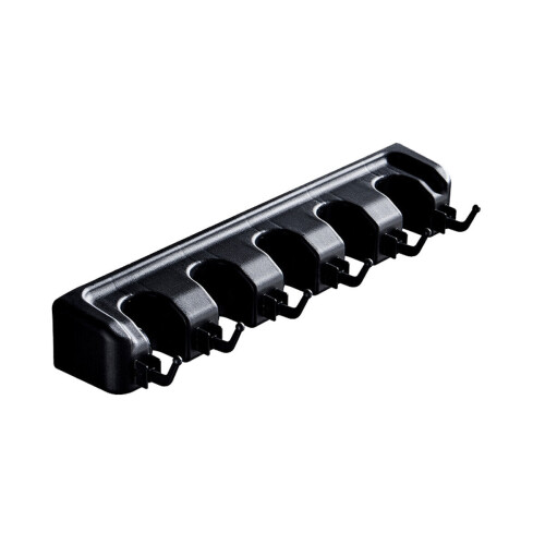 (Black) Multi-functional Punch Wall Mount Hook Receive Frame