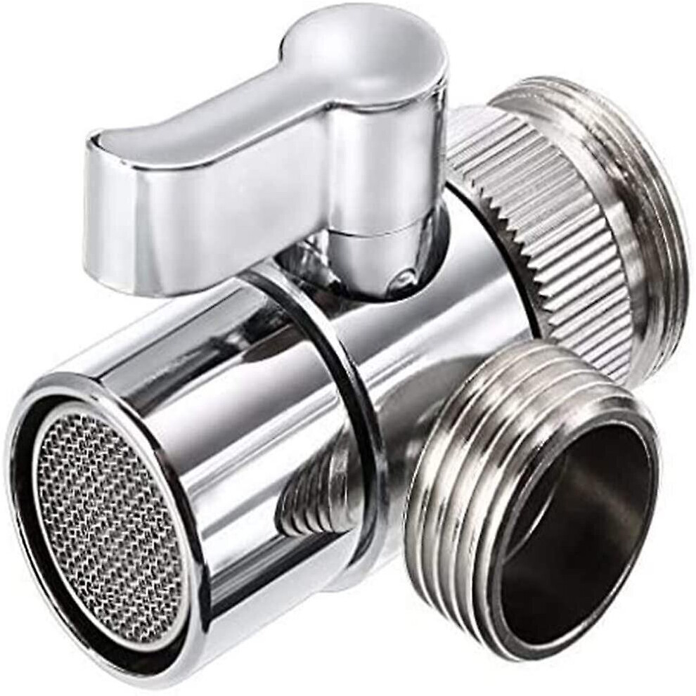 Polished Chrome Brass Sink Valve Diverter Faucet Splitter For Kitchen,Handheld Showerhead Or Bathroom Sink Faucet Replacement Part Faucet To Hose Adap 9468842855959