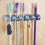 (Black) Multi-functional Punch Wall Mount Hook Receive Frame 4