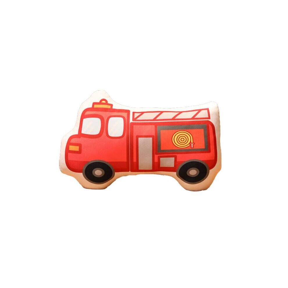 (Style A) Cartoon Car Pillow Plush Toy Fire Trucks Sofa Cushion Ambulance Stuffed Gifts