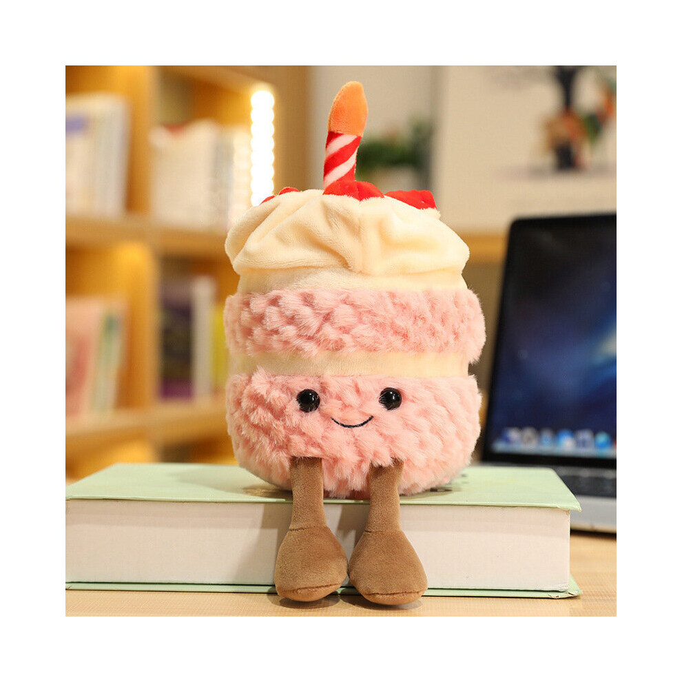 (Style A) Food series Fun birthday cake doll plush figure 25cm