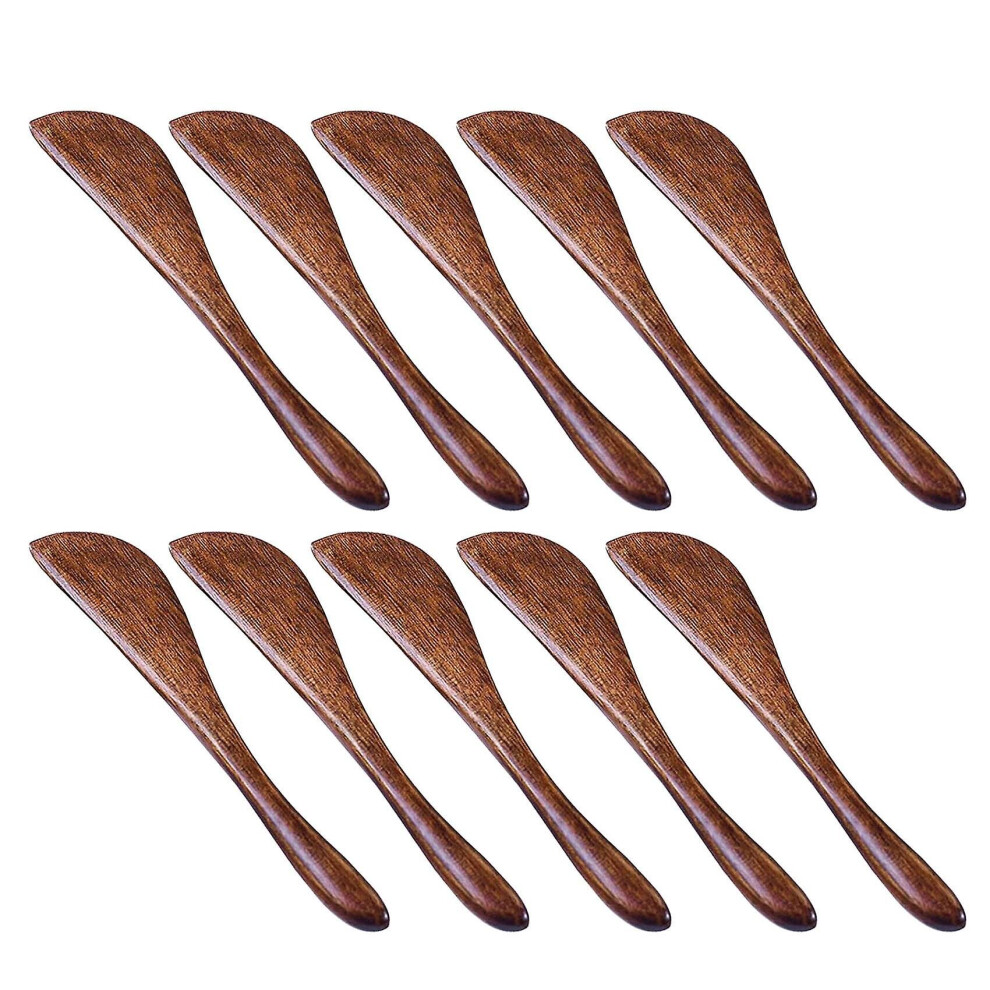 10 Pack Wooden Butter Knife, 6 Inch Condiment Knives Wood Super Handy Kitchen Utensils Jelly Spread