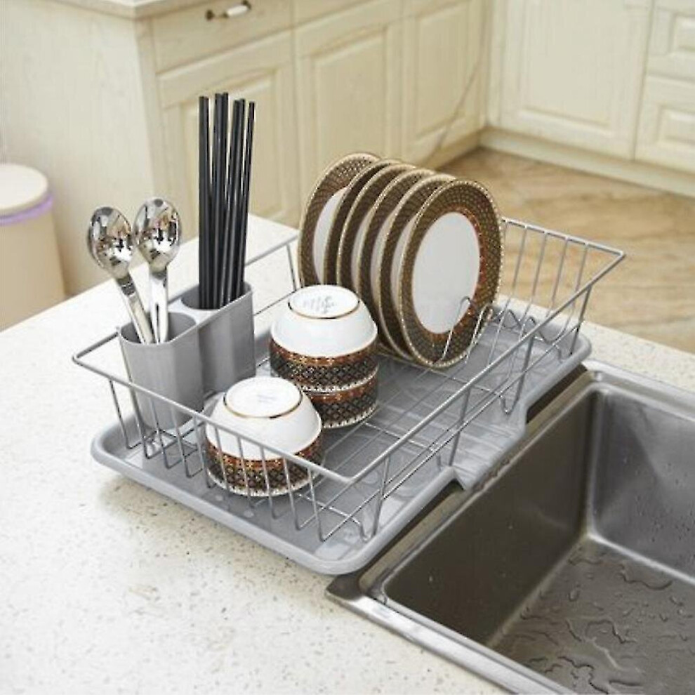 Dish Drying Rack Kitchen Drainer Rack With Removable Drip Tray