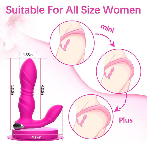 Wearable Massager With App And Remote Control Vibrator With 9 Powerful Thrust Vibrations Pink 1