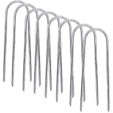 Trampolines Wind Stakes Heavy Duty U Type Sharp Ends Safety Ground Anchor Galvanized Steel For Soccer Goals, Camping Tents And Huge Garden Decoration