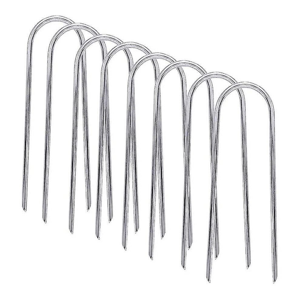 Trampolines Wind Stakes Heavy Duty U Type Sharp Ends Safety Ground Anchor Galvanized Steel For Soccer Goals, Camping Tents And Huge Garden Decoration