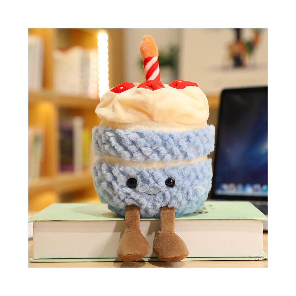 (Style D) Food series Fun birthday cake doll plush figure 25cm