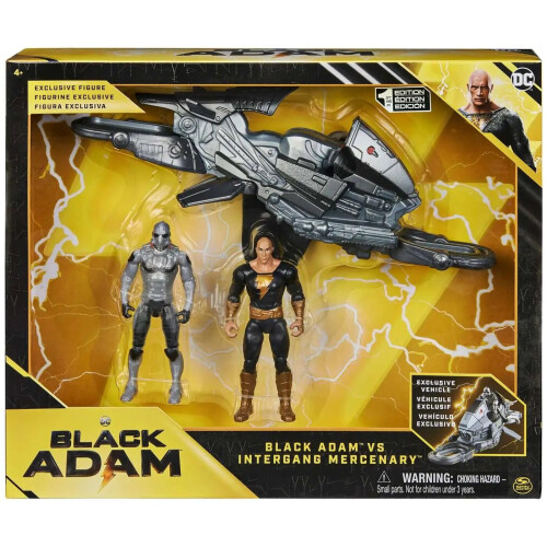 DC Comics DC BLACK ADAM VS INTERGANG MERCENARY with Exclusive Vehicle