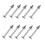 3x10pcs Silver Stainless Steel Labret Lip Ring Spike Stud Piercing Chip Bars 1