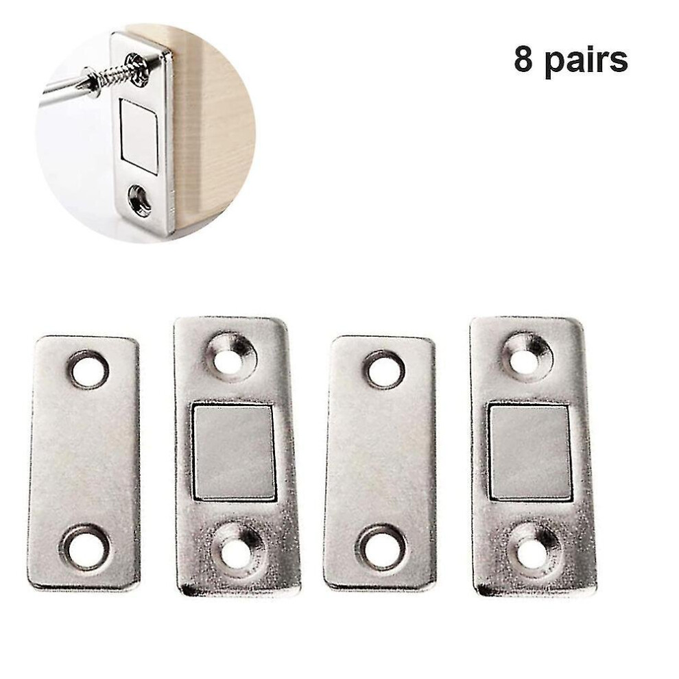 8 Pcs Ultra-Thin Invisible Magnetic Door Stoppers, Drawer Magnet Catch,Punch-Free Magnetic Door Closer,Magnetic Door Stop For Cabinet Cupboard 9468842858868