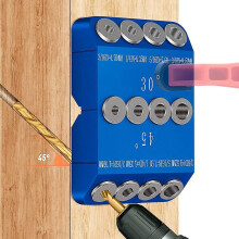 30 45 90 Angled Drill Guide Jig For Cable Railing Screw Kit Wood Post, Drilling Degree , For Railin