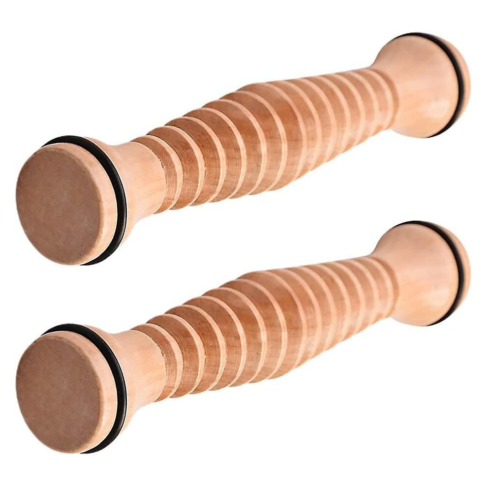 2 Pieces Wooden Foot Roller Foot Sole Massager Trigger Point Relief Acupressure Reflexology Tool For Plantar Fasciitis Stress Relief