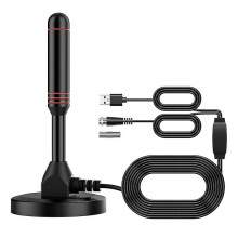 Digital Hdtv Antenna - Includes Magnetic Base And Coaxial Cable - Tv Antenna Terrestrial Tv Antenna - Indoor Or Outdoor