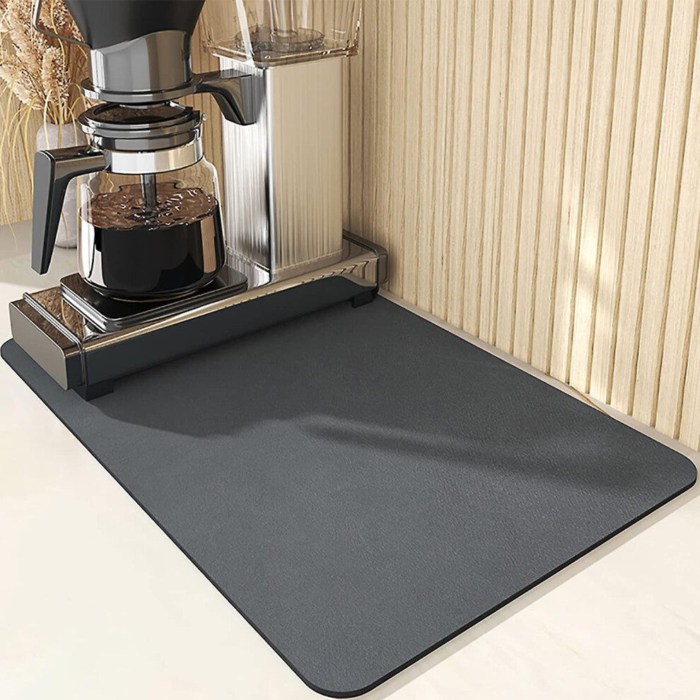 Wabjtam Coffee Mat - Coffee Bar Mat For Countertop 24x16 Inch- Absorbent Hide Stain Anti-slip Coffee Bar Accessories Under Coffee Maker Espresso Machi
