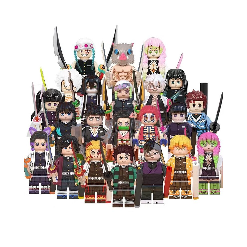 Sunvivid 24Pcs/Set Demon Slayer Series Children's Toy Fit Lego